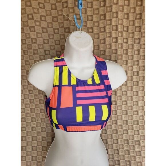 Girls Spirit Cheer Sports Bra Crop Top Multi Color Large New clearance - Picture 2 of 10